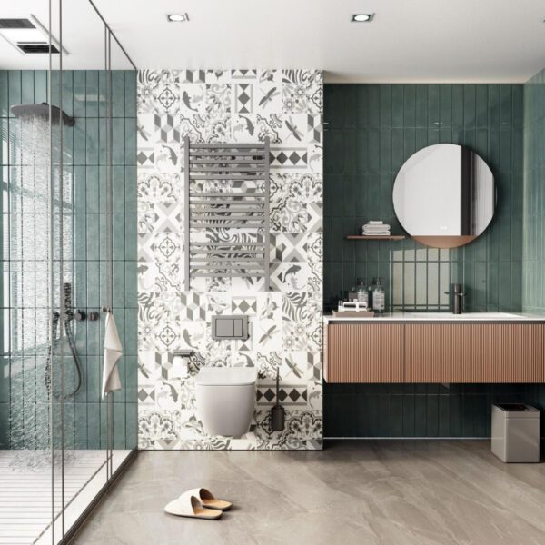 Gresowe i ceramiczne płytki łazienkowe